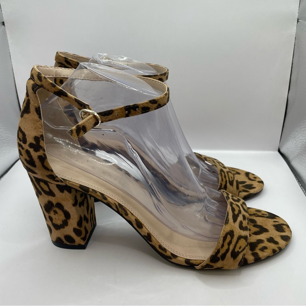 Kelly & Katie Women's Open Toe Leopard Stiletto Heels Patent size 10m - Picture 3 of 7